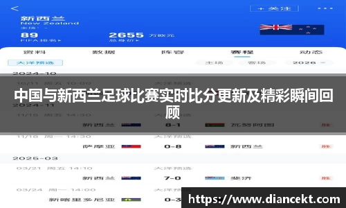 中国与新西兰足球比赛实时比分更新及精彩瞬间回顾